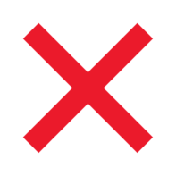 Rotes X-Symbol