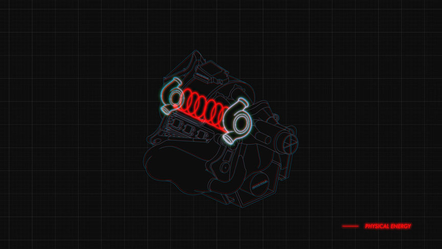 3D-CAD-Darstellung der Motor-Generator-Einheit für kinetische Energie