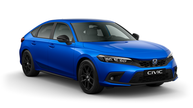 Dreiviertelansicht der Vorderseite des Honda Civic Sport