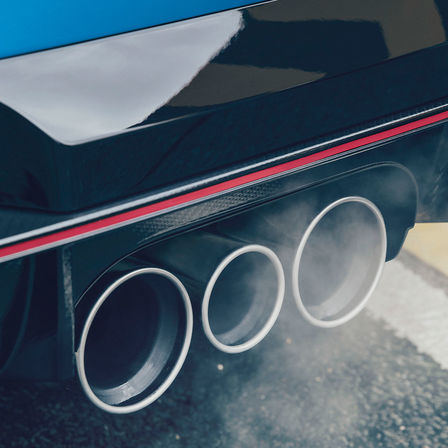 Civic Type R, Nahaufnahme des Auspuffs.