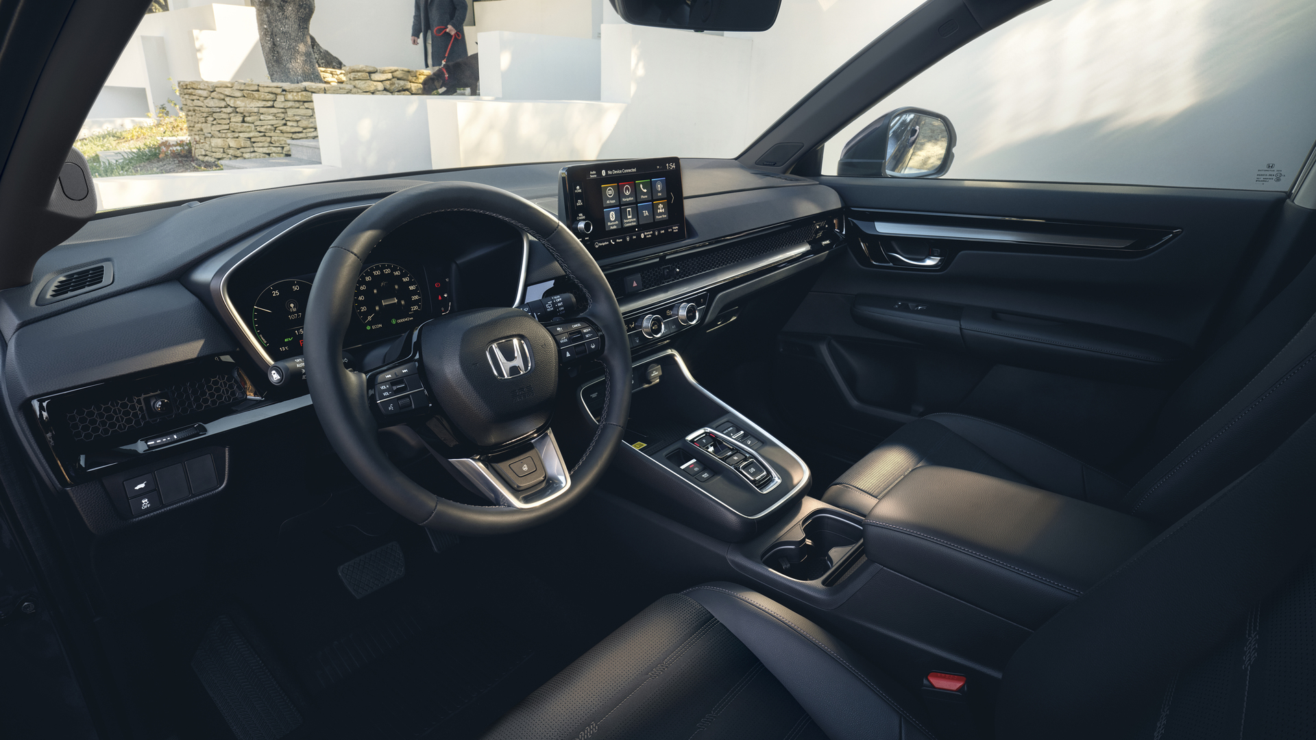 Honda CR-V Hybrid SUV, 3/4-Ansicht des Innenraums.
