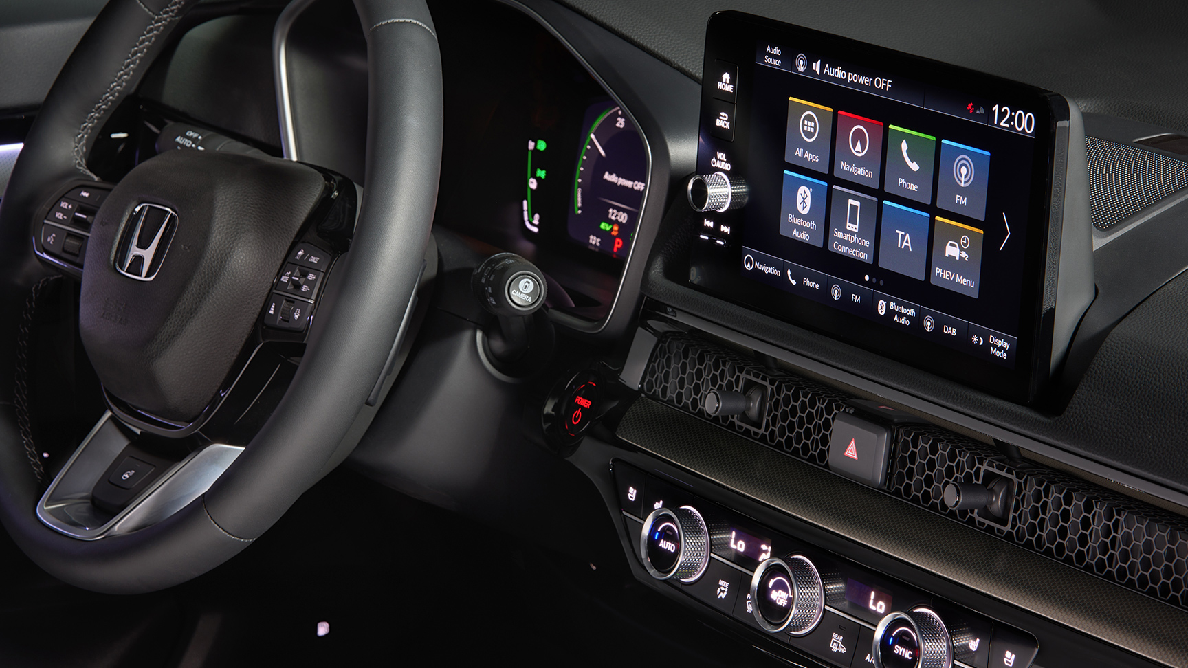 Honda CR-V Plug-in-Hybrid, Seitenansicht mit Modell.