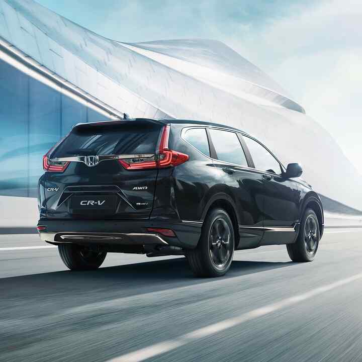 Rear facing three quarters Honda CR-V Hybrid Sportline