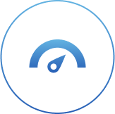 Blaues Symbol: Geschwindigkeit