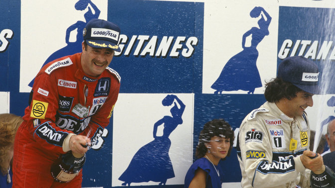 Nigel Mansell feiert den Sieg in der Konstrukteurswertung – der Beginn eines goldenen Zeitalters.