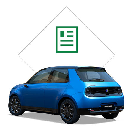 Nahaufnahme des Honda e