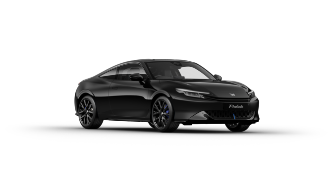Honda Prelude e:HEV hybrid Advance in Schwarz, Dreiviertelansicht