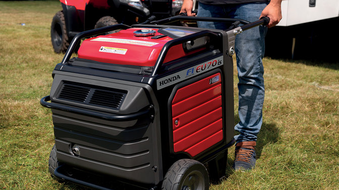 Mobile Inverter vor Ort.