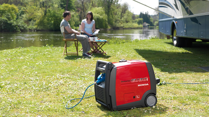 Handy-Stromerzeuger, Gartenumgebung.