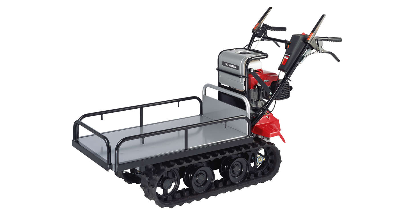 Nach links zeigend, Allwegtransporter.