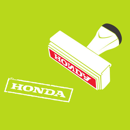 Abbildung eines Honda Stempels.