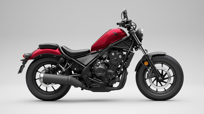 Honda CMX500 Seitenansicht, Studioaufnahme