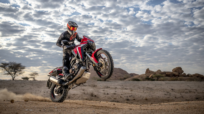 africa twin wheelie