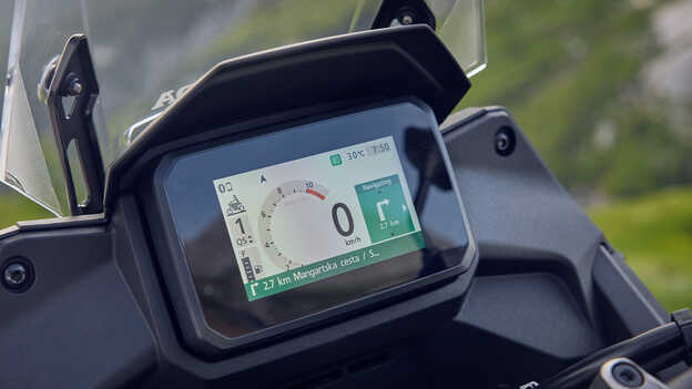 Nahaufnahme des TFT-Displays.