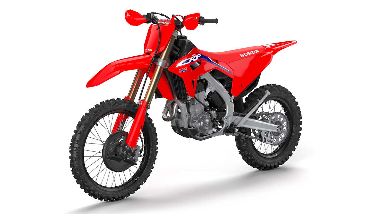 CRF450RX, Studioaufnahme von links