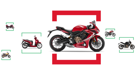 Aufnahmen von verschiedenen Honda Motorrädern