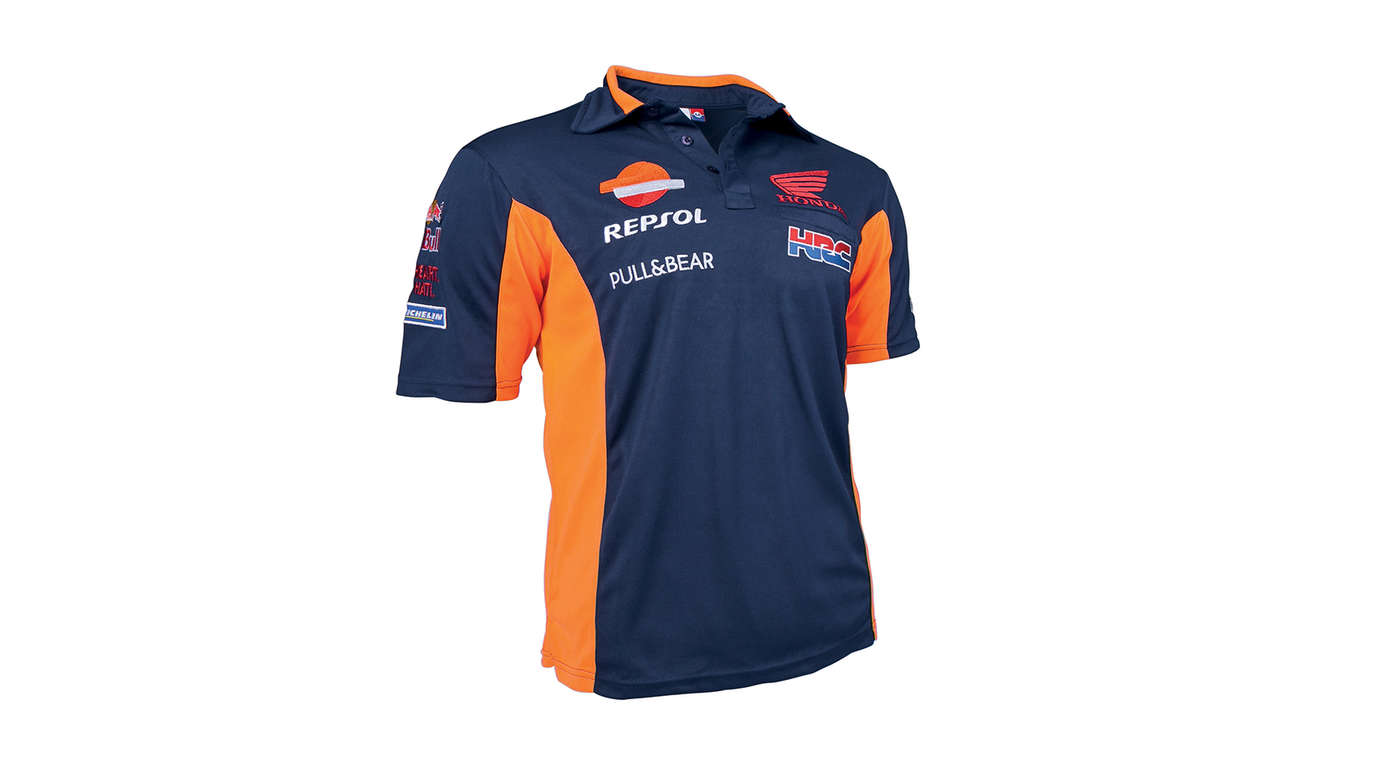 Honda MotoGP-Teamdesign mit Repsol-Logo in Blau.