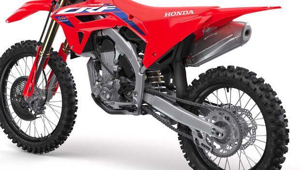 Honda CRF450R Aluminium-Doppelprofilrahmen mit neuer, von den Werksfahrern abgestimmter Steifigkeitsbalance.