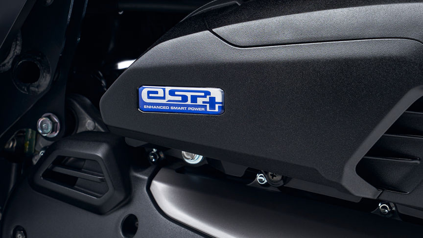 Forza 125, flüssigkeitsgekühltes e-SP+ Triebwerk (enhanced Smart Power Plus) mit vier Ventilen 
