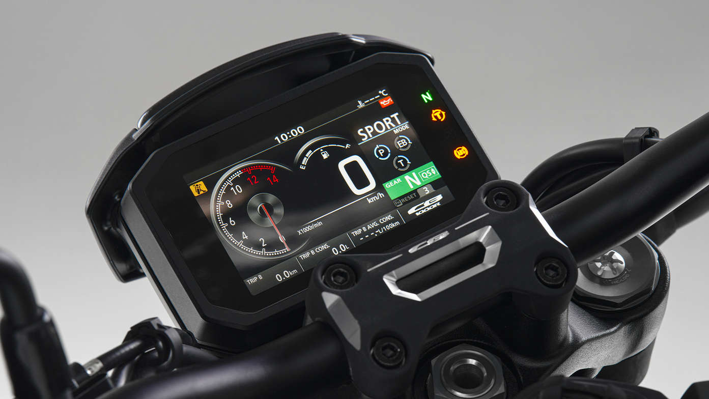 CB1000R Black Edition, 5-Zoll-TFT-Display mit Honda Sprachsteuerung für Smartphones