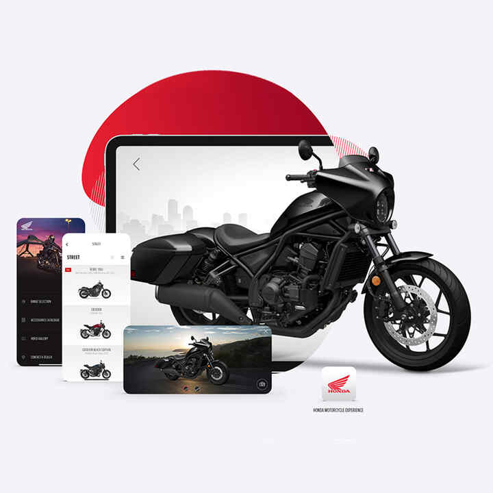 Honda CMX1100 Rebel App-Ansicht.