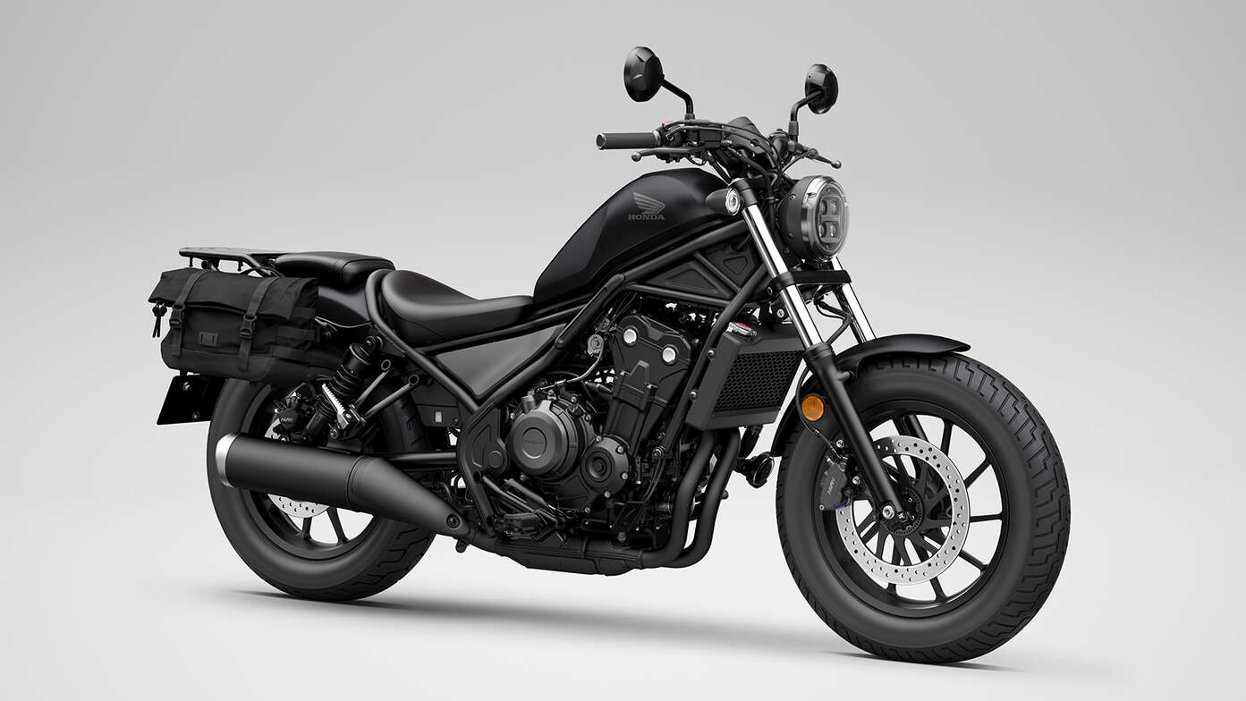 Honda CMX500 Rebel mit Travel-Paket.