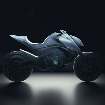 Seitenansicht der Honda Hornet, Konzeptdarstellung.