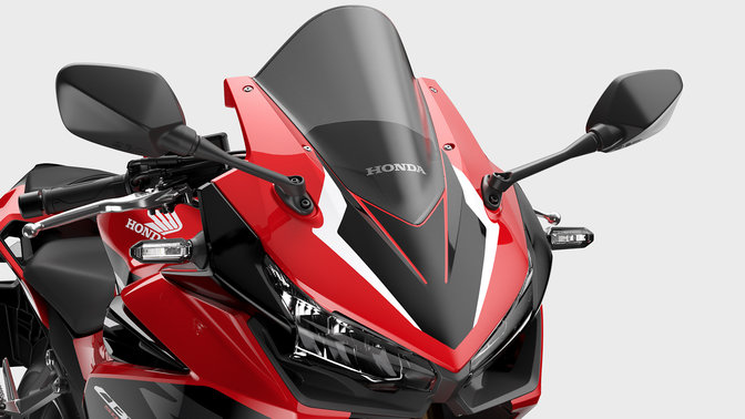 CBR500R, hohe Verkleidungsscheibe