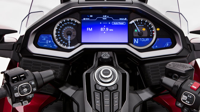 Honda Gold Wing, Nahaufnahme des Cockpits.