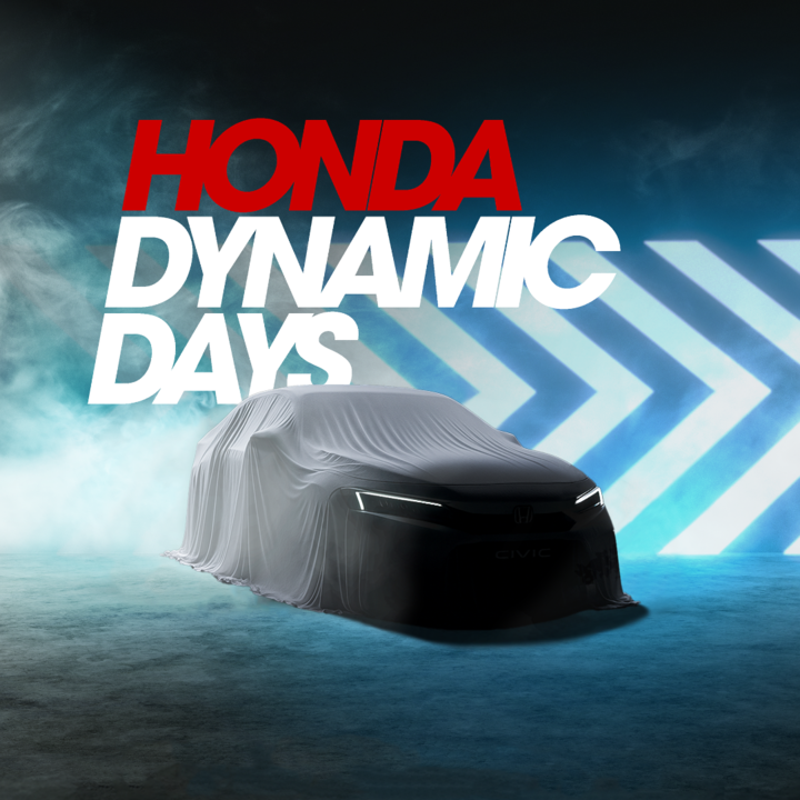 Bild des neuen Civic unter einer Plane bei den Honda Dynamic Days