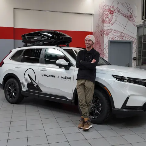 Maxime Chabloz et son CR-V 4x4 e:HEV Hybride