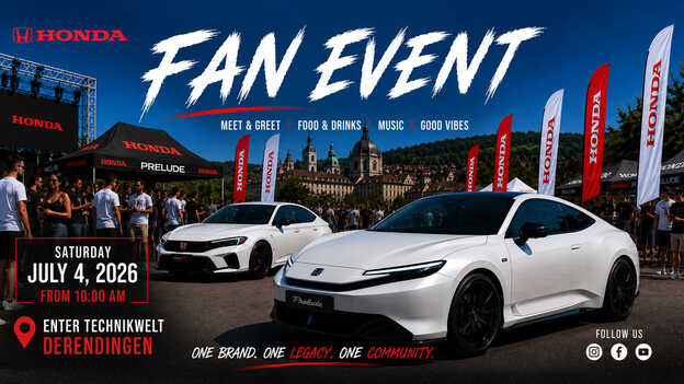 Plakat zum Fan-Event mit Datum und Ort: Samstag, 4. Juli, ab 10 Uhr in Derendingen