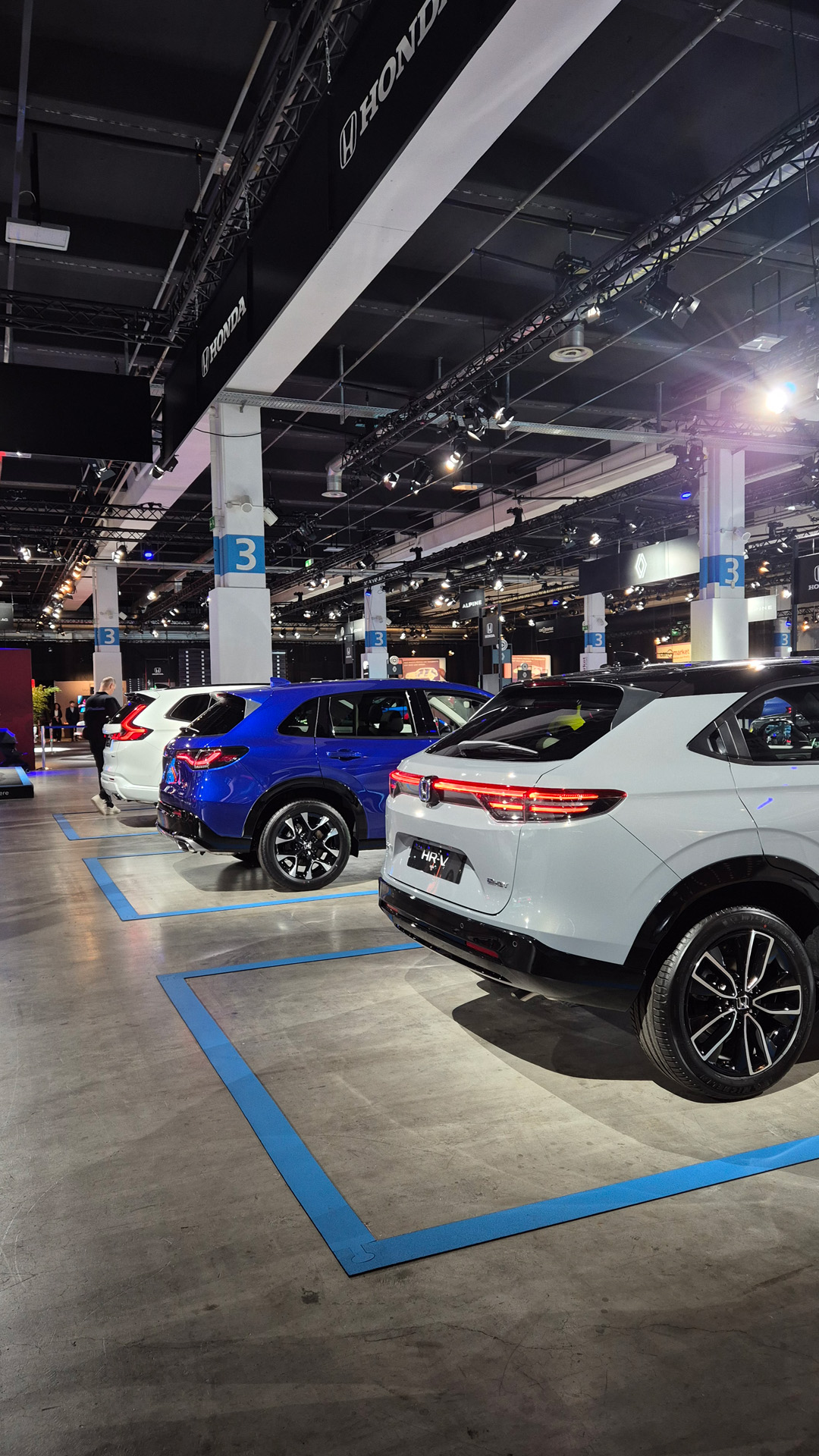 Rückansicht des HR-V, ZR-V und CR-V am Honda-Stand an der Auto Zürich 2025