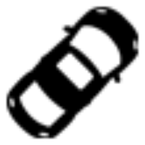 Autositzsymbol mit Panoramadach