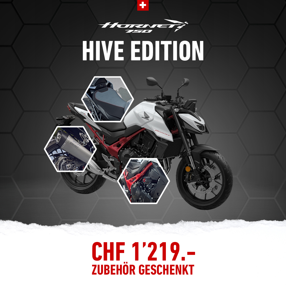 Hornet 1000 hive edition avec détails des accessoires sur la moto